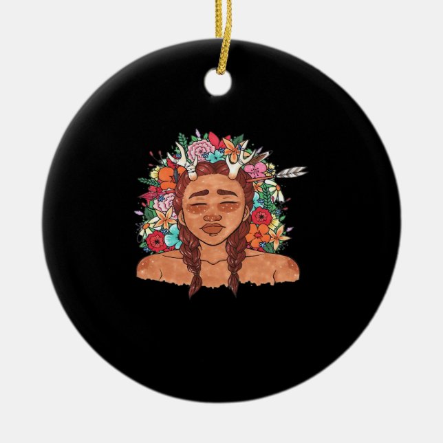 Oh Deer Modern Aesthetic Keramik Ornament (Vorne)