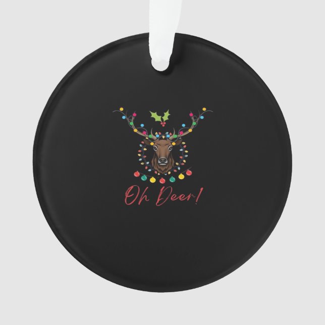 Oh Deer Modern Aesthetic Ornament (Vorderseite)