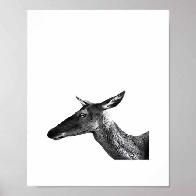 Oh Deer Modern Aesthetic Vibe  Poster (Vorne)