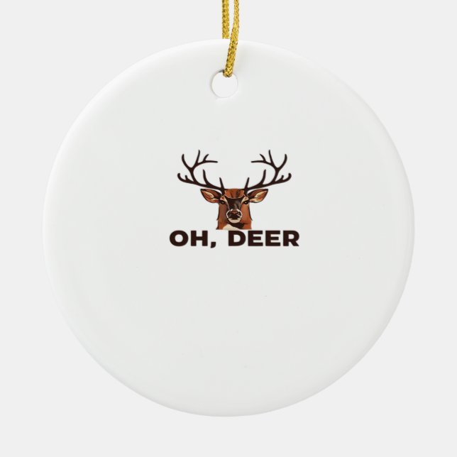 Oh Deer Modern Clean Design Ornament (Vorne)