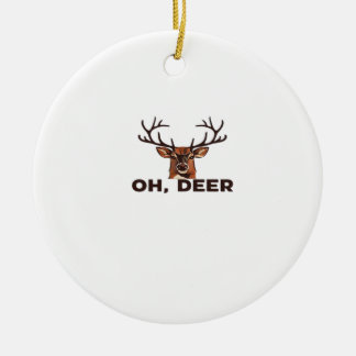 Oh Deer Modern Clean Design Ornament