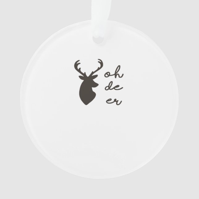 Oh Deer Modern Graphic Style Acrylic Ornament (Vorderseite)