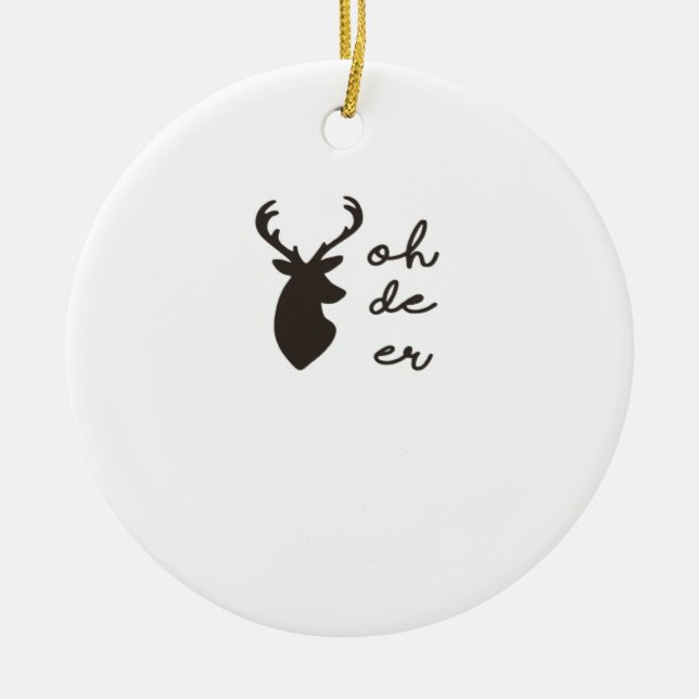 Oh Deer Modern Graphic Style Ornament (Vorne)