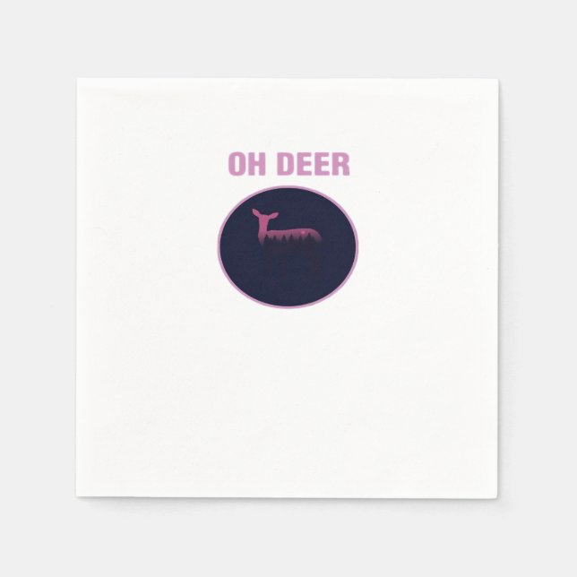 Oh Deer Moderne Ästhetik  Serviette (Vorderseite)