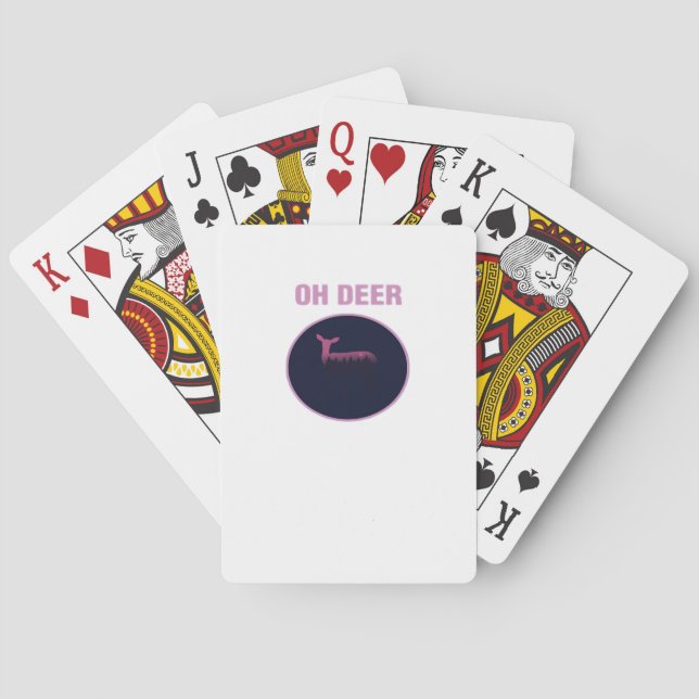 Oh Deer Moderne Ästhetik  Spielkarten (Rückseite)
