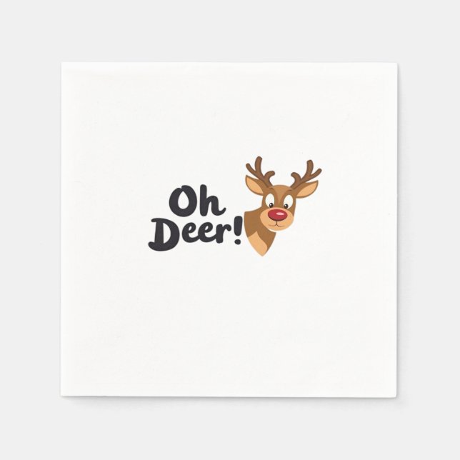 Oh Deer Moderner Ästhetikstil  Serviette (Vorderseite)