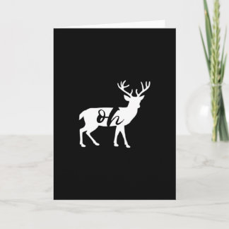 Oh Deer Monochrome Minimal Design Karte