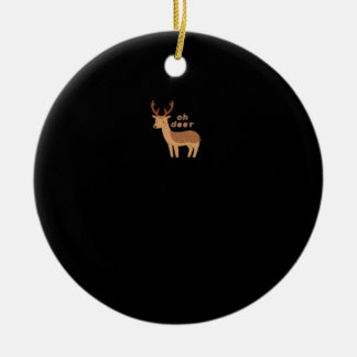 Oh Deer Oh Dear Retro Classic Style Keramik Ornament