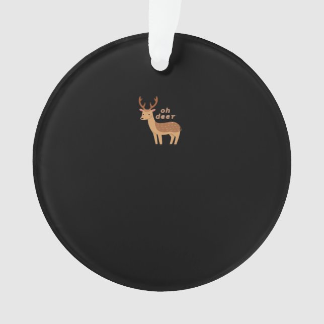 Oh Deer Oh Dear Retro Classic Style Ornament (Vorderseite)
