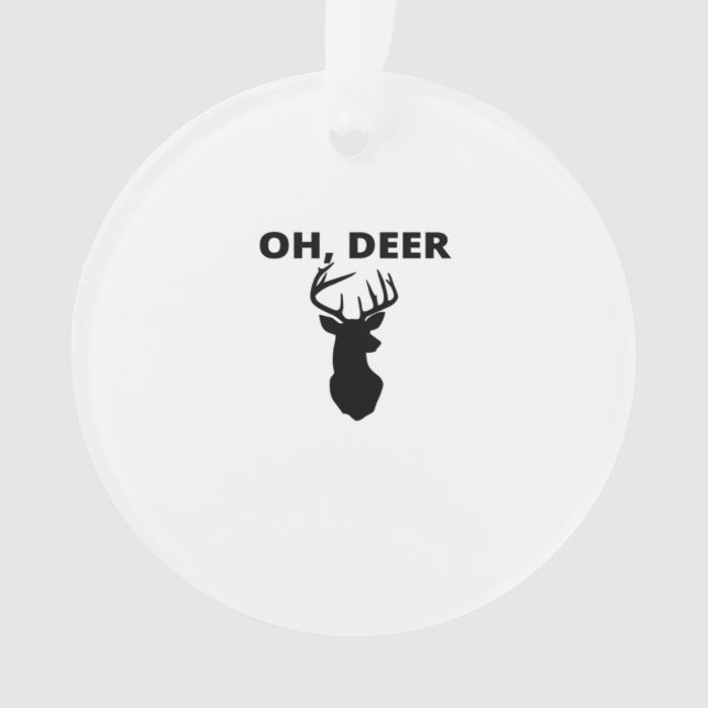 Oh Deer Oh Dear Whimsical Art StylAcrylic Ornament (Vorderseite)