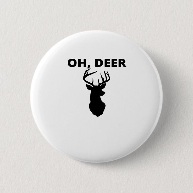 Oh Deer Oh Dear Whimsical Art Style  Button (Vorderseite)