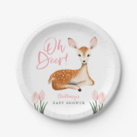Oh Deer Pink Floral Spring Baby Dusche