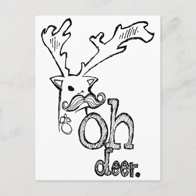 Oh Deer Postkarte (Vorderseite)