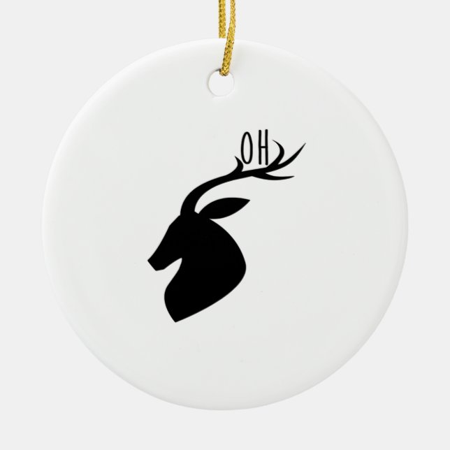 Oh Deer Pun Creative Style Keramik Ornament (Vorne)
