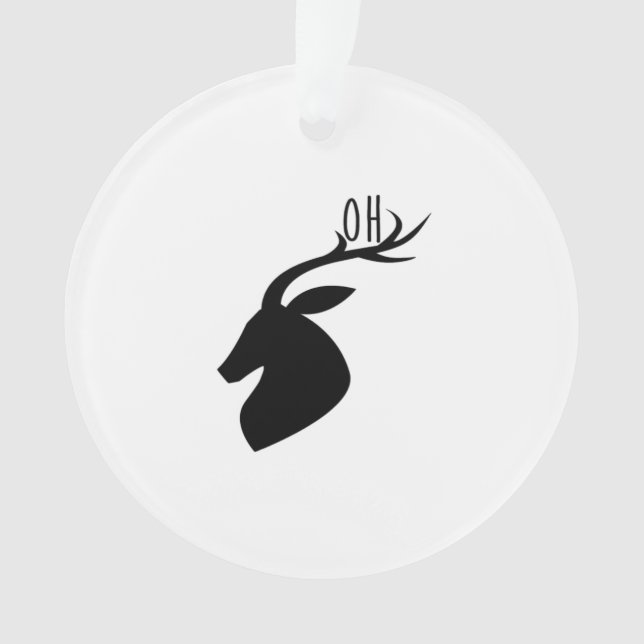 Oh Deer Pun Creative Style Ornament (Vorderseite)