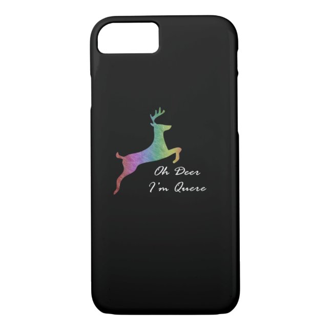 Oh Deer Queer Funny Pun LGBT Pride Celebration  Case-Mate iPhone Hülle (Rückseite)