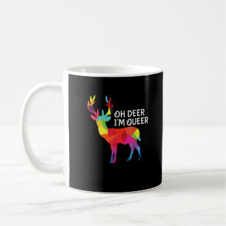 Oh Deer Queer Funny Pun LGBT Pride Design Kaffeetasse