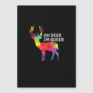 Oh Deer Queer Funny Pun LGBT Pride Design Magnetkarte