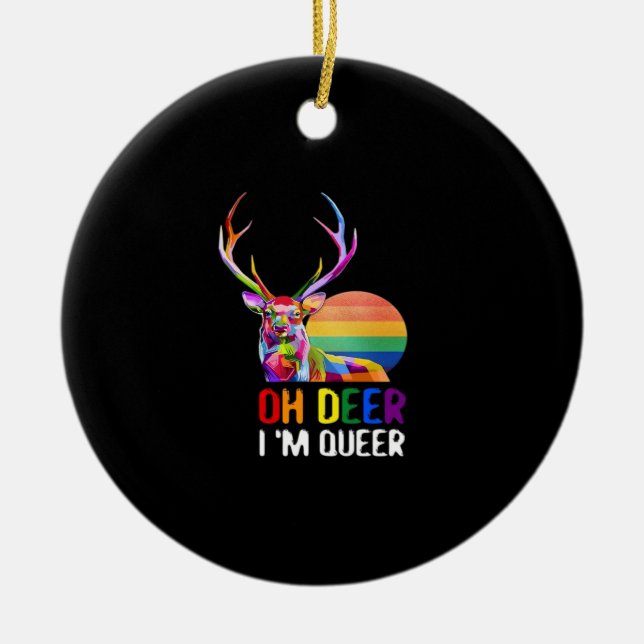 Oh Deer Queer Minimal Modern Style Ornament (Vorne)