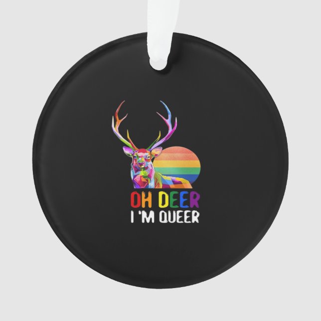 Oh Deer Queer Minimal Modern StyleAcrylic Ornament (Vorderseite)