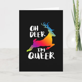 Oh Deer Queer Pride Minimal ArFolded Greeting Card Karte