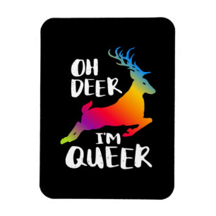 Oh Deer Queer Pride Minimaler Kunststil Magnet