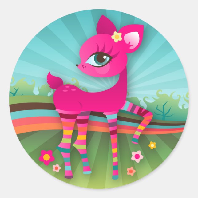Oh, Deer! Rainbow Fun Stickers (Vorderseite)