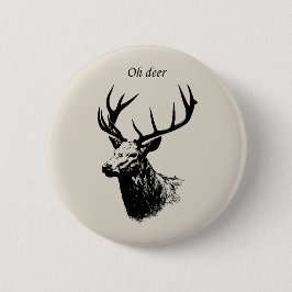 Oh Deer Reindeer Button