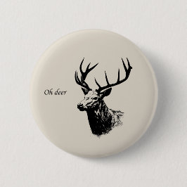 Oh Deer Reindeer Button