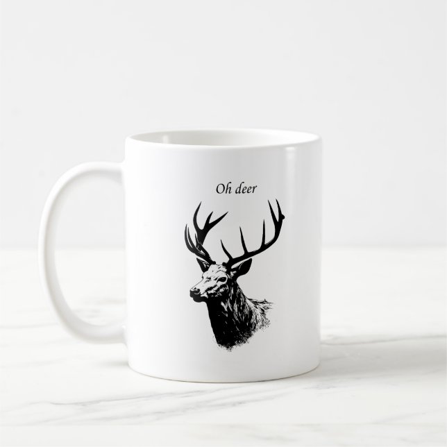 Oh Deer Reindeer Kaffeetasse (Links)
