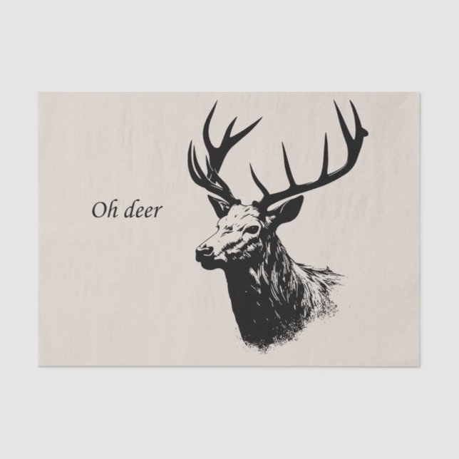 Oh Deer Reindeer Seidenpapier (Vorderseite)