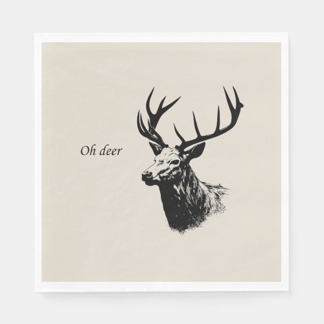Oh Deer Reindeer Serviette (Vorderseite)