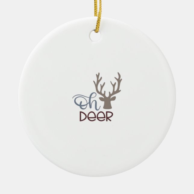 Oh Deer Retro Classic Design Ornament (Vorne)