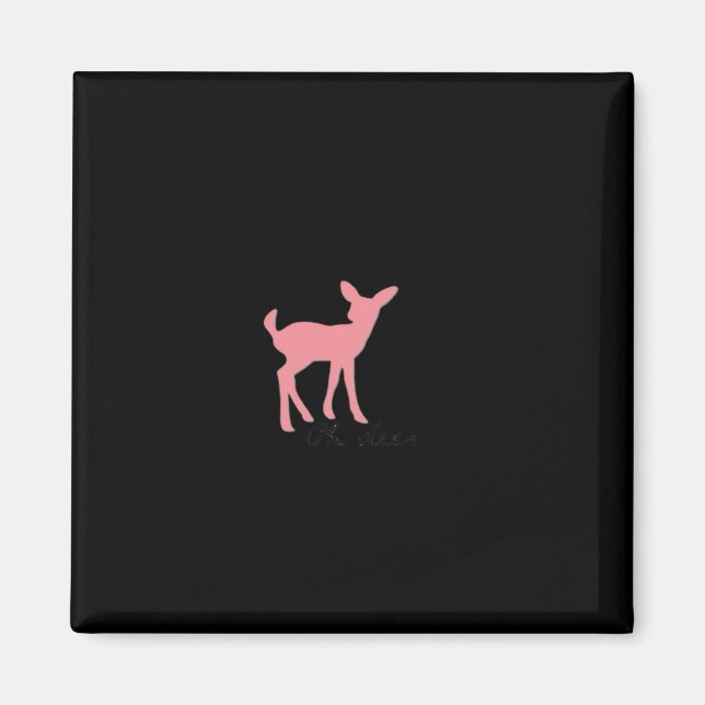 Oh Deer Retro Classic Style  Magnet (Vorne)