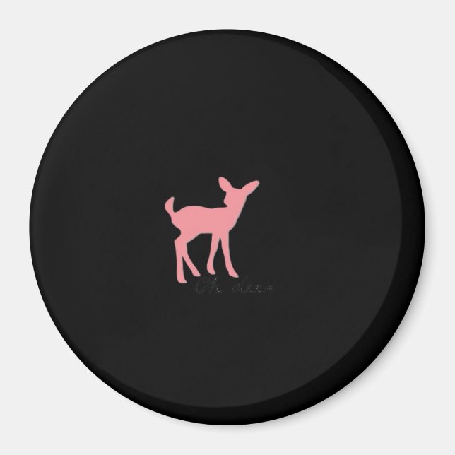 Oh Deer Retro Classic Style  Magnet (Vorne)