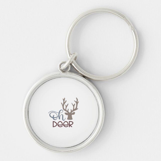 Oh Deer Retro Klassiker Design  Schlüsselanhänger (Vorne)