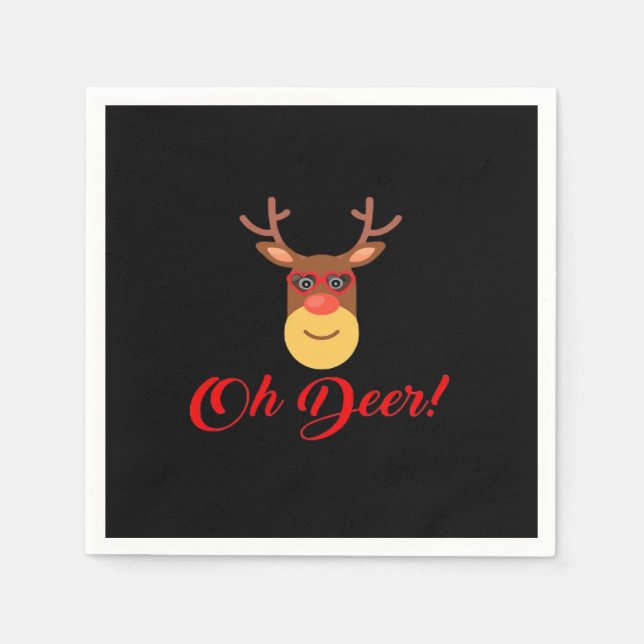 Oh Deer Retro Klassiker   Serviette (Vorderseite)