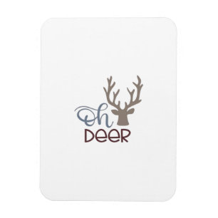 Oh Deer Retro Klassisches Design Magnet