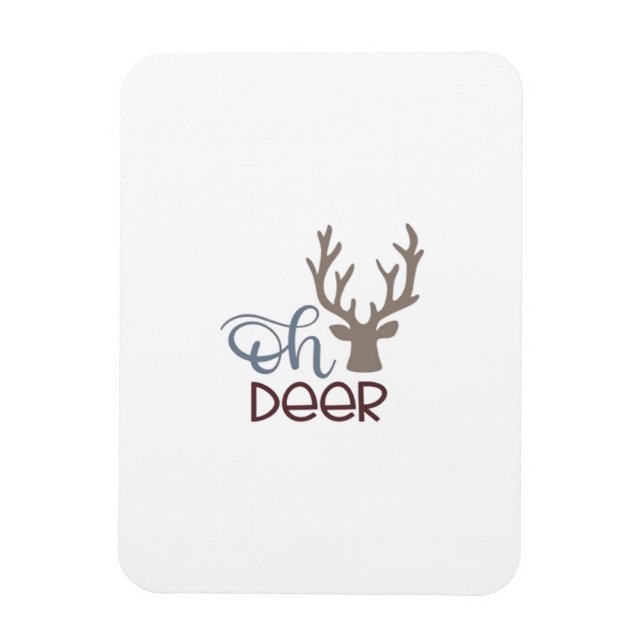 Oh Deer Retro Klassisches Design  Magnet (Vertikal)