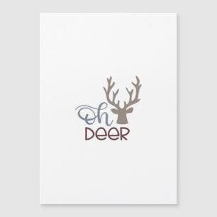 Oh Deer Retro Klassisches Design Magnetkarte