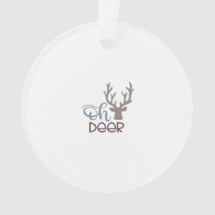 Oh Deer Retro Klassisches Design Ornament