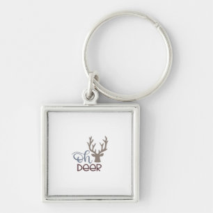 Oh Deer Retro Klassisches Design Schlüsselanhänger
