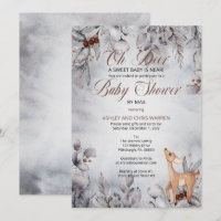 Oh Deer Rustic Winter Floral Baby Dusche by Mail I