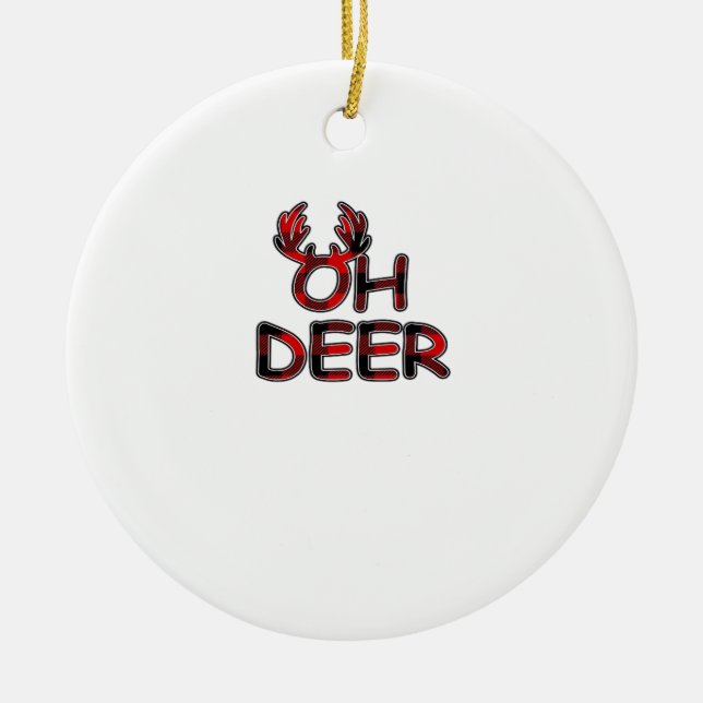 Oh Deer Saubere Gestaltung Keramik Ornament (Vorne)