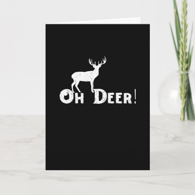 Oh Deer Saubere Grafikstyle Karte (Vorderseite)