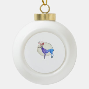 Oh Deer Saubere Grafikstyle Keramik Kugel-Ornament