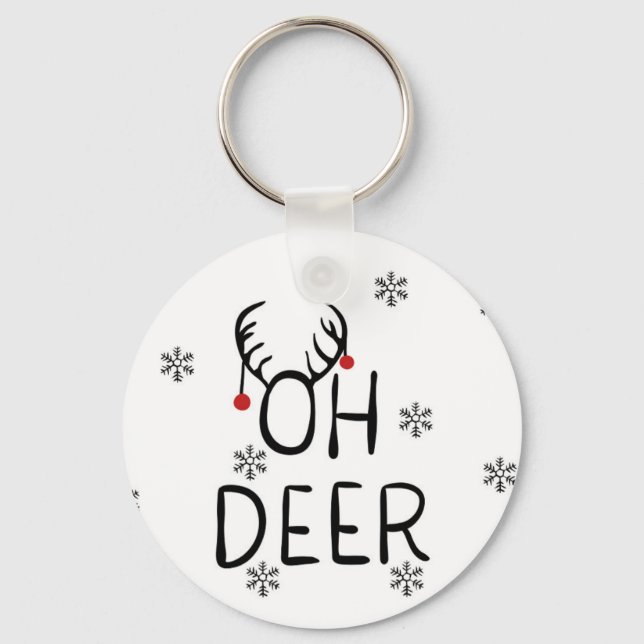 Oh, Deer! Schlüsselanhänger (Vorderseite)