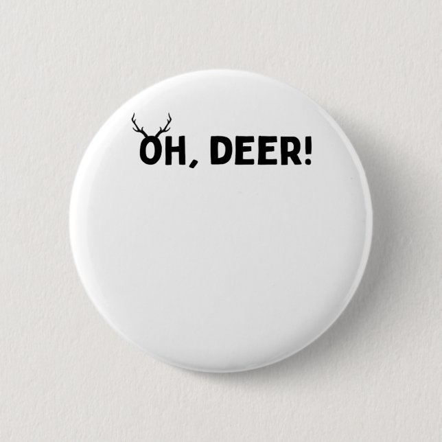 Oh Deer Simple Aesthetic  Button (Vorderseite)