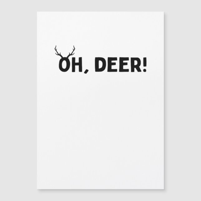 Oh Deer Simple Aesthetic  Magnetkarte (Vorderseite)