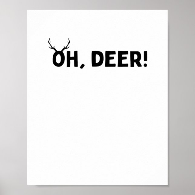 Oh Deer Simple Aesthetic  Poster (Vorne)